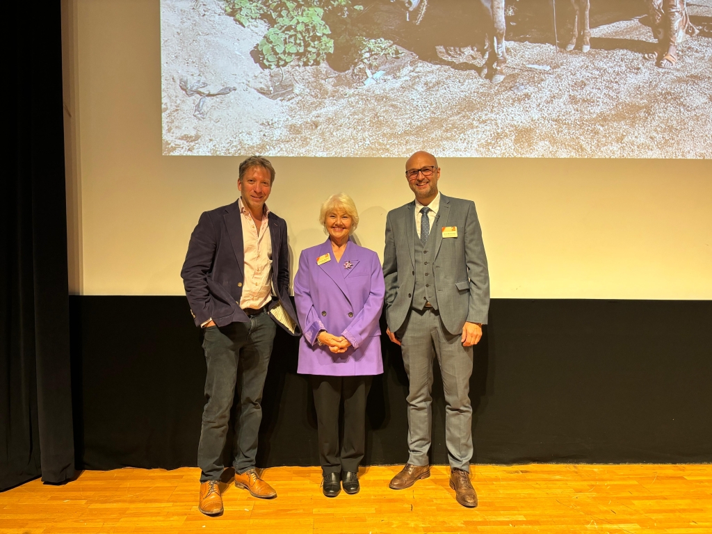 (From left): Julian Norton, Annette Badland, Chris Wainwright (Brooke's CEO). 