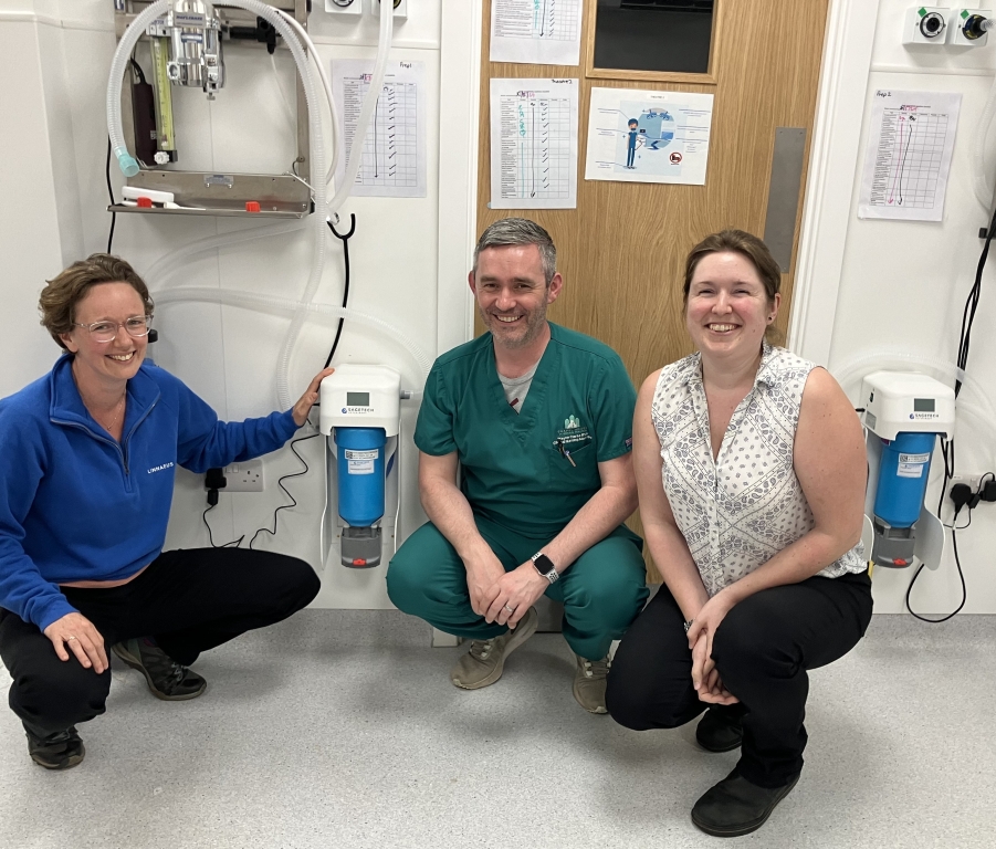 From left, Ellie West, Wayne Clarke and Chapel House’s clinical director Emma Rickers at Chapel House. 