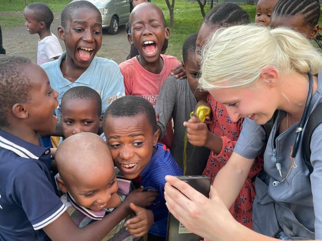 Kasia Tecza, from St Clair Veterinary Group, during a volunteering trip to Tanzania. 