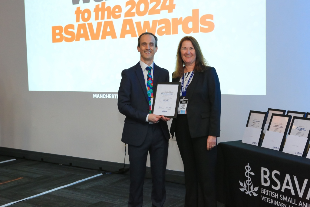 Gerry Polton, hospital director at NDSR, is the 2024 winner of the BSAVA Woodrow Award.